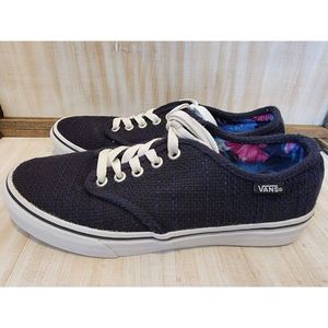 Vans women's 7.5 navy blue lace up shoes
